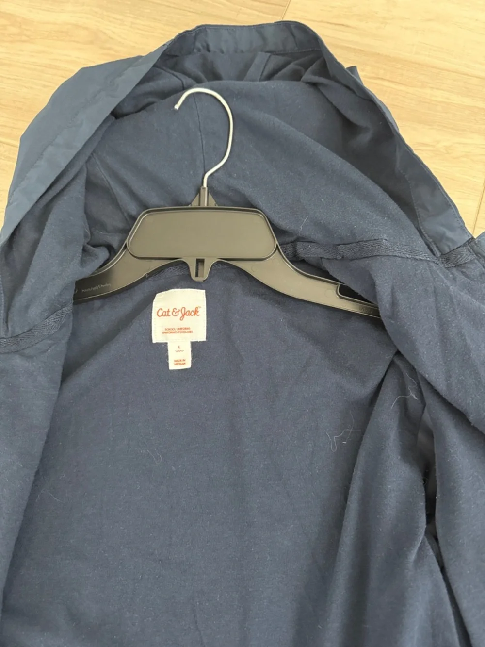 Cat & Jack Dark Blue Hooded Zip Jacket - Picture 3 of 3
